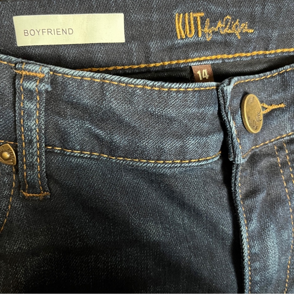 Kut from the Kloth Dark Blue Boyfriend Jeans - Picture 3 of 14